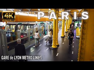 【4K】🇫🇷Paris Metro Line 1 - Gare de Lyon Train Station