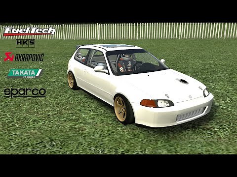#lfs Live For Speed - Honda Civic K20 Turbo 600 cv🔝 (Best Mod LFS) VTEC 🔊