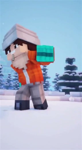 When a friendly snowball fight turns into total Minecraft chaos! #Minecraft #Animation #Snowfight