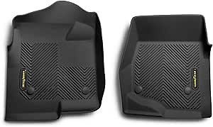 Goodyear Front Custom Fit Floor Liners for Select Chevy/GMC/Cadillac Truck Models - (Black)