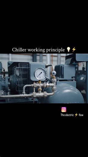 The electric ⚡️ flow on Instagram: "Chiller working principle 💡 . . . . . . #HVAC #ChillerSystem #Refrigeration Cycle #MechanicalEngineering #HVACLife #IndustrialMaintenance #ThermalManagement #CoolingSystem"