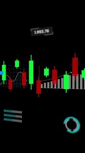 Vertical Finance Bar Chart and HUD Elements Animation.