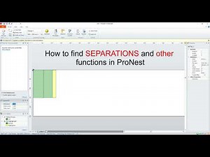 How to find Separations function in ProNest
