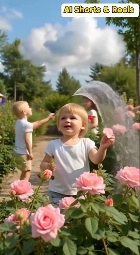 Nature Fun: Kids Exploring the Magic of Outdoors | AI Shorts Reels| Cute baby