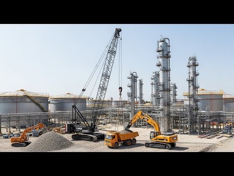 RC Digger | Oil Refinery Construction | Bulldozers, Excavators, Cranes...