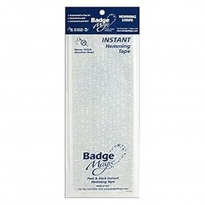 Amazon.com: Badge Magic Instant Hemming Tape Kit - DIY Peel & Stick Double Sided Bond Adhesive - No Sewing - Washer and Dryer Safe (Pants, Shirts, Skirts, Curtains, Crafts) : Arts, Crafts & Sewing