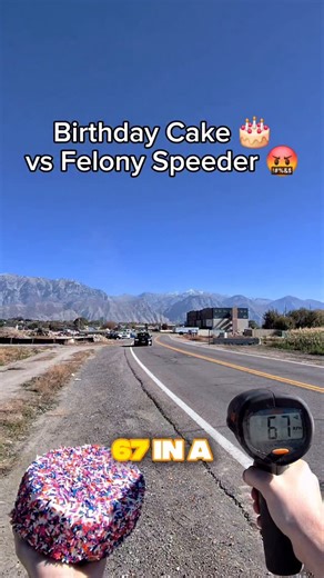 Golden on Instagram: "Throwing cake at speeding car in school zone"