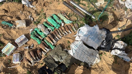 Over 100 mortar shells found in UNRWA bags in Gaza