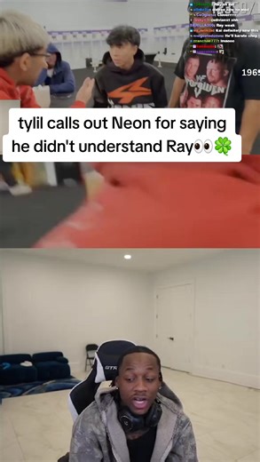 DONT FORGET TO FOLLOW 🚨 📢 tylil calls out Neon for saying he didn't understand what Ray was saying while getting pressed at mrbeast event👀🍀#cloverboys #rayasianboy #tylil #tylilshow #neon