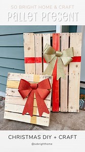 2.1K views · 1.5K reactions | Are we over pallet projects or still loving them?! Comment “video” for a direct link to the full tutorial. This one is super easy & quick to make. #palletprojects #diy #christmasdiy #christmasdecor #sobrighthome #giantchristmasdecor #beginnerwoodworking | So Bright Home | Facebook