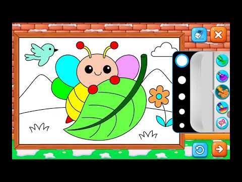 Coloring a Cute Caterpillar 🐛🌿 | Learn Colors for Kids | Nature Coloring Fun
