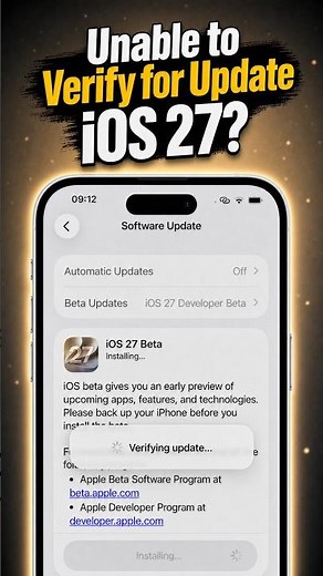 Unable to Verify or Install iOS 27 Update? Try This Fix! #shorts