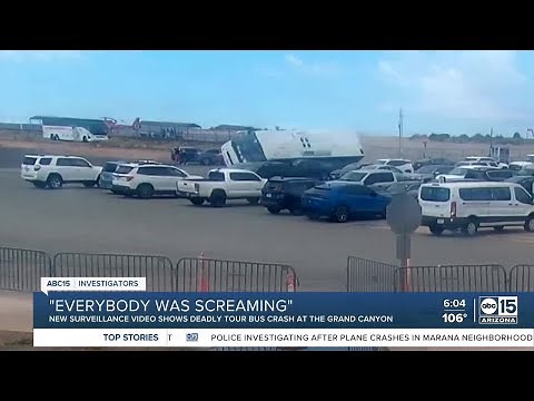 New surveillance video shows deadly 2023 tour bus crash at the Grand Canyon