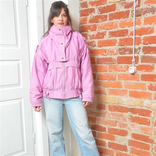 Vintage 80s Pink Puffer Jacket – Etirel – Size Medium - Etsy Canada