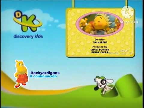 Discovery kids latino Gráfica de Créditos Fifi y los floriguitos Créditos A continuación Backyardiga