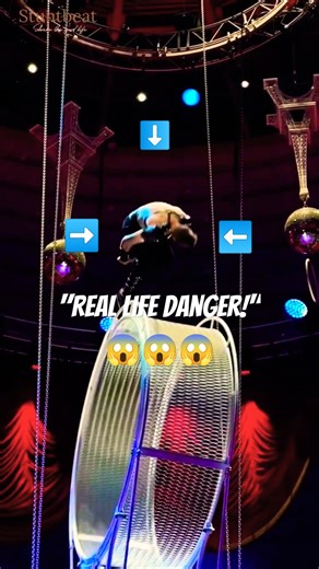 "Dangerous Stunt on Spinning Wheel 😱" backflip! #shorts #backflip #balancechallenge #circus