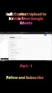 Bulk Contact Upload to Mobile from Google Sheets | #coding #googleappsscript