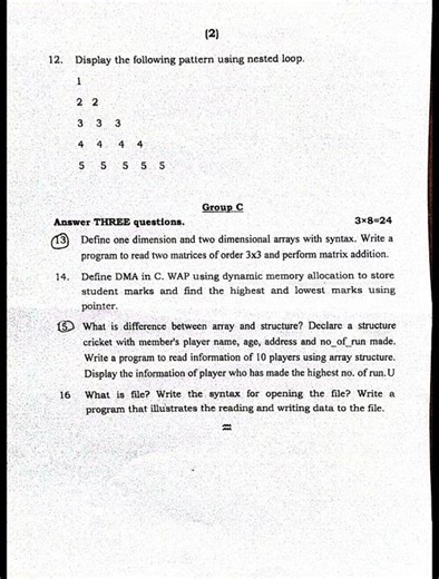 BE-CIVIL|Third Semester| C -Programming Question Paper|Purbanchal University 2026