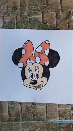 How To Draw Minnie Mouse Easy Step By Step #shorts #art #trending #viral #drawing #minniemouse#short