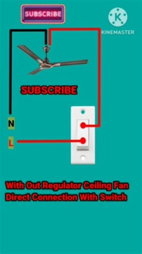 With Out Fan Regulator #Ceiling Fan Direct Connection With Switch #youtube #viral #trending #Shorts