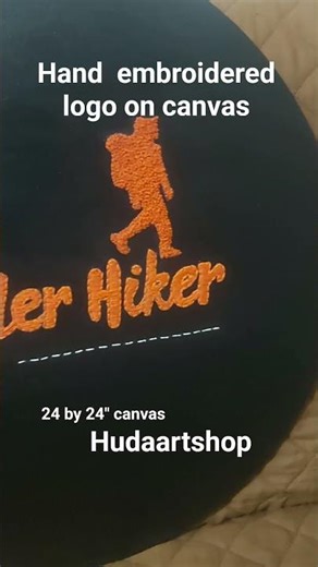 logo on canvas |embroidered logo |#trendingcrafts #diy #shorts #logo