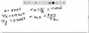 The internal loadings at a section of the beam are shown. Determine the in-plane principal stresses at point A. Also compute the maximum in-plane shear stress at this point. | Numerade