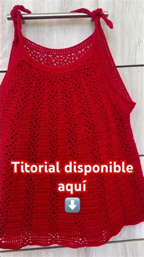 Blusa de tirantes a crochet