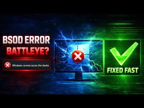 BattlEye BSOD Error Fix on Windows | Fix Failed B_I_SYS Blue Screen Crash (2025)