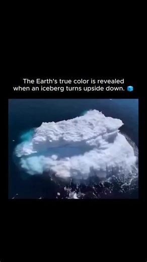 911 on Instagram: "Watching an iceberg flip is like seeing a frozen giant turn over in slow motion. As ocean temperatures rise, ice melts faster along the waterline and from below, redistributing weight inside the iceberg. Once its center of mass shifts too far, gravity takes over and the iceberg rolls to find a new balance. When it flips, the newly exposed ice is often a radiant, unreal shade of blue. That color isn’t paint or algae - it’s physics. Deep glacial ice has been compressed over thou