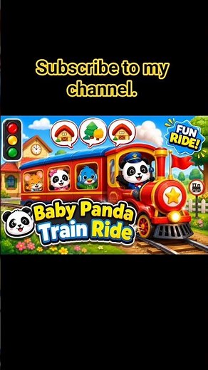 🐼 Baby Panda Train Adventure 🚂 | Colorful Train Ride for Kids | Fun BabyBus Gameplay #shorts