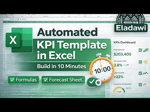 Excel: Create an automated KPIs template in 10 mins