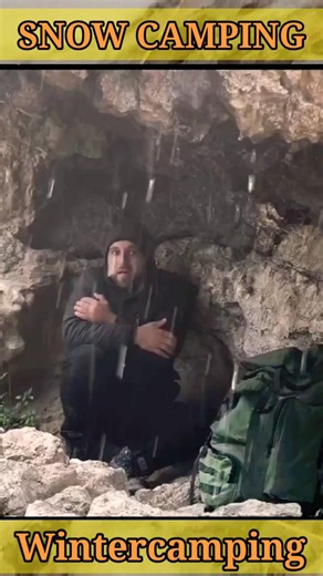 Trapped by a Mountain Storm – Building a Stone Shelter to Stay Alive #snowcamp #survival #camping