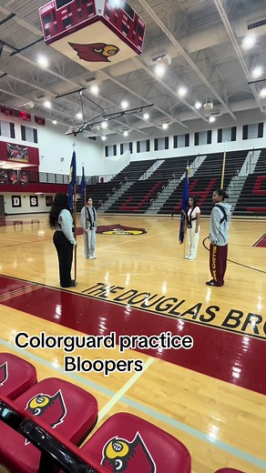 Colorguard Practice Bloopers from JROTC Team