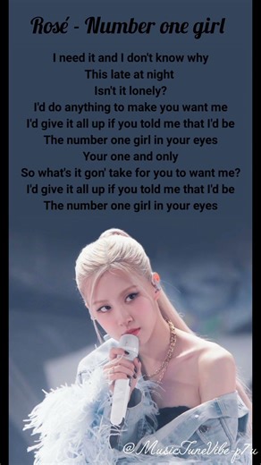 Rosé - Number one girl1️⃣👧 lyrics song #kpop #blackpink @MusicTuneVibe-p7u