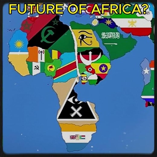 Future of Africa with flags #future #geography #africa #map #flag