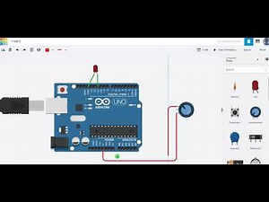 TinkerCAD | Control LED brightness using a Potentiometer