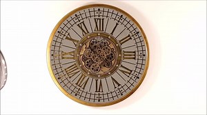 Yosemite Home Decor Golden Gears Antique Gold Wall Clock 5140032