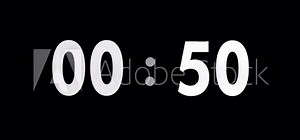 1 minute countdown timer animation, digital clock timer animation, 4k UHD