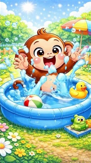 Funny Baby Monkey Bath Time 💦 | Kids Cartoon #comedy #funny #monkey