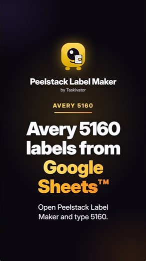 Avery 5160 labels from Google Sheets™ #Shorts