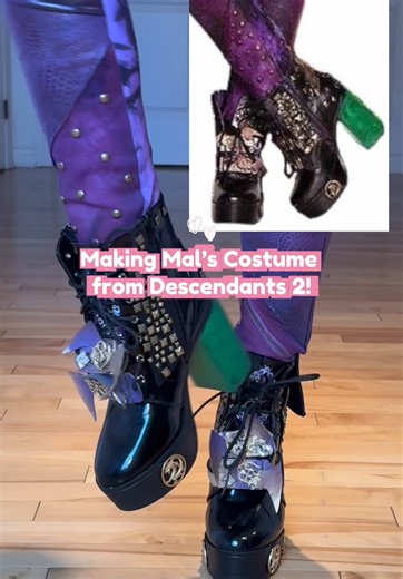 Making Mal’s Descendants 2 costume: The Boots! Let me know if you have any questions! #maldescendantscosplay #maldescendants #malcosplay #descendantscosplay #cosplaytutorial