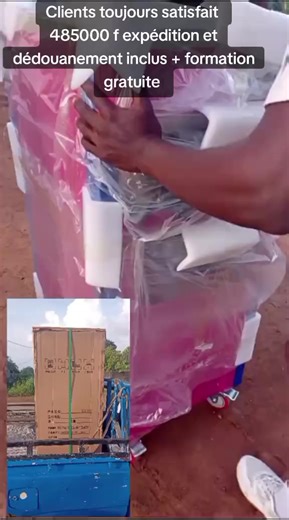 La machine à crème elle est à 485000 f il comprit les prix du transport et dédouanement jusqu'à votre pays vous achetez vous avez une grande formation de comment faire la crème un carton de cornet de 100 pièces offert une stratégie de votre suivi et un accord un accompagnement qui vous permettra de rentabiliser le prix de l'investissement l'expédition va prendre 3 à 5 jours le paiement se fait avant expédition par Western Union comme garantie on vous laisse ma pièce d'identité et le stock est tr