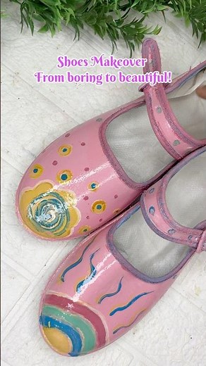 Old Shoes Makeover 😍✨ DIY Shoe Painting #diy #viral #trending #shoes #shorts #youtubeshorts