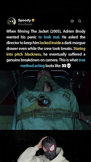 When filming The Jacket (2005), Adrien Brody was prepared for this