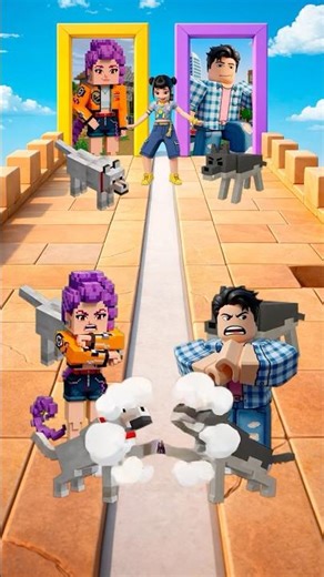 🎮😱 Rumi💜 is Minecraft vs Jinu🖤 is Roblox | Which is better? 🤔 #kpopdemonhunters #shorts