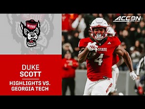 NC State RB Duke Scott Highlights vs. Georgia Tech