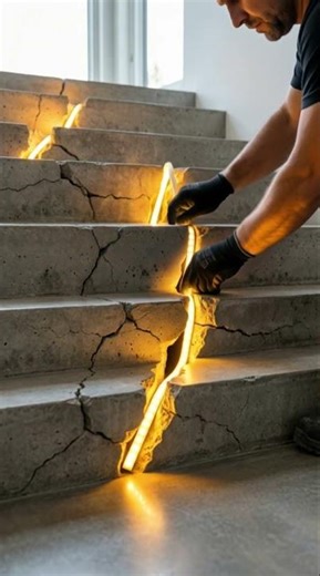 I Turned Broken Stairs into GLOWING LED Art