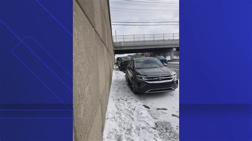 Pothole causes damage to several vehicles on I-90 West, Rocky River police say