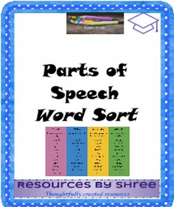 Parts of Speech - Word Sort