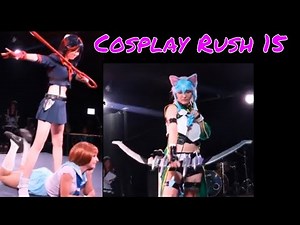 Kill La Kill (Ryoko, Mako) and Sword Art Online (Shion, Female Kirito) at Cosplay Rush 15